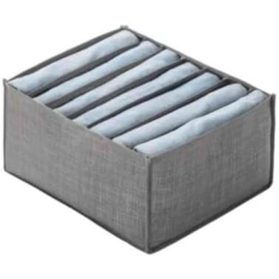 2GAB glabāšanas organizators 7 lieli režģi apakšveļai, zeķēm, krūšturiem, legingiem, T-krekliem, kas piemēroti guļamistabas skapim (pelēks)