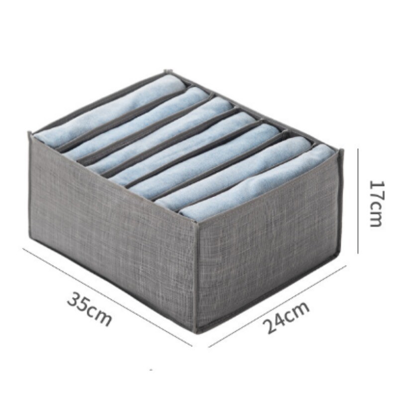 2GAB glabāšanas organizators 7 lieli režģi apakšveļai, zeķēm, krūšturiem, legingiem, T-krekliem, kas piemēroti guļamistabas skapim (pelēks)