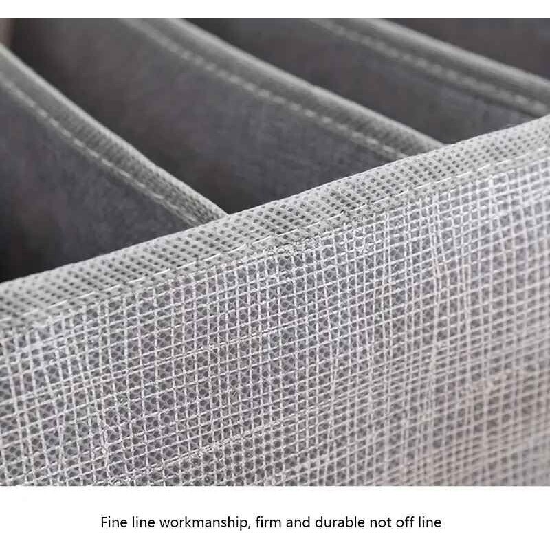 2GAB glabāšanas organizators 7 lieli režģi apakšveļai, zeķēm, krūšturiem, legingiem, T-krekliem, kas piemēroti guļamistabas skapim (pelēks)