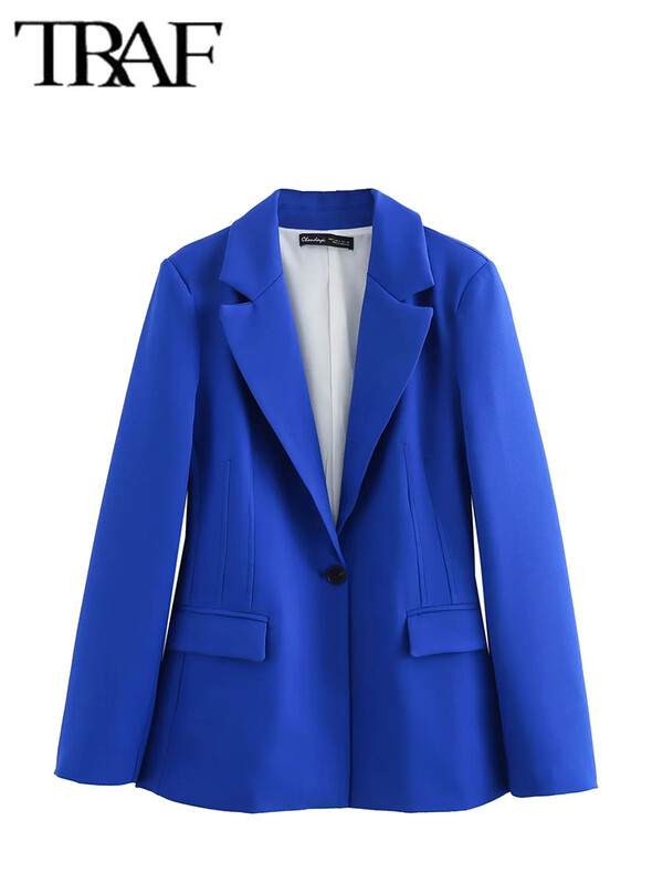 TRAF női öltöny hosszú nadrág szettek női 2 részes divat irodai karcsú blézerkabát kétrészes szett női ruhák