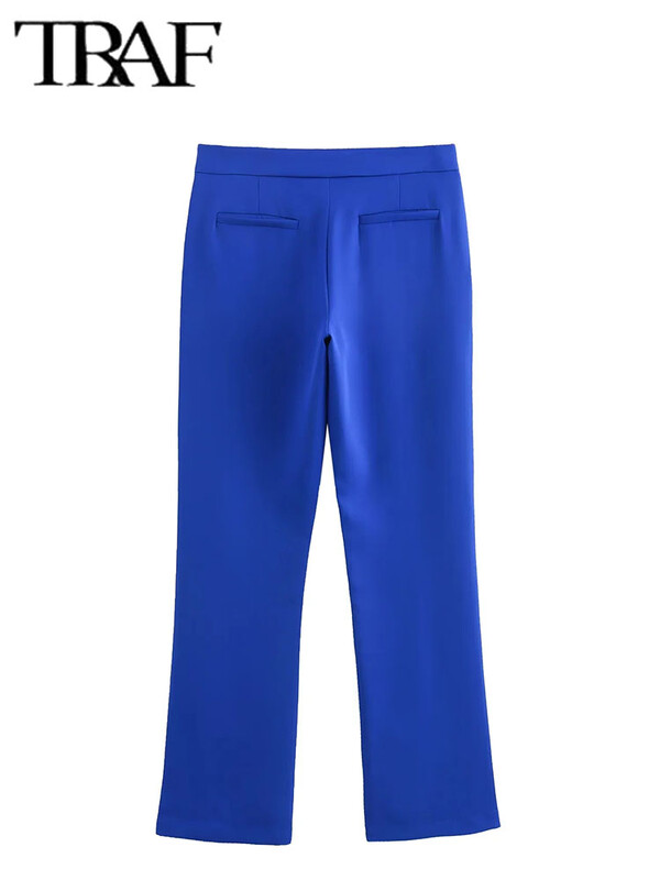 TRAF női öltöny hosszú nadrág szettek női 2 részes divat irodai karcsú blézerkabát kétrészes szett női ruhák