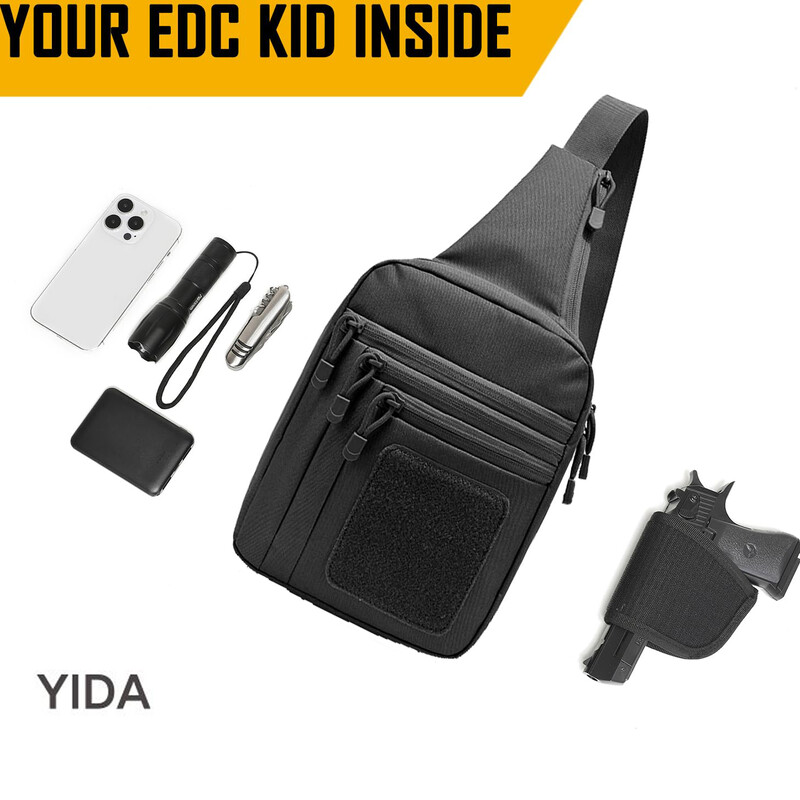 Skrivena torba za nošenje preko ramena za muškarce, CCW torba za nošenje EDC torba za nošenje Shoulde najlonska visokokvalitetna prsa Torbe za pištolje