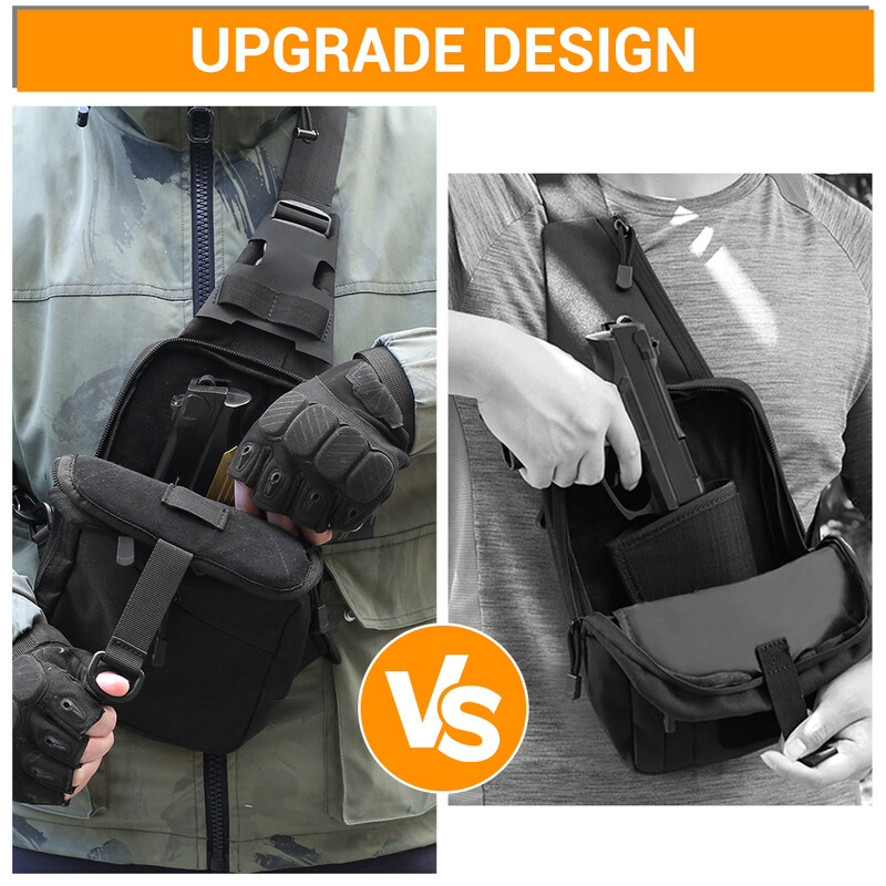 Taktiskā ieroču soma, pistoles maciņš, paslēpta ieroču pārnēsāšanas soma Vīriešu plecu siksnas soma Rokas pistoles soma, kas paredzēta medībām brīvā dabā