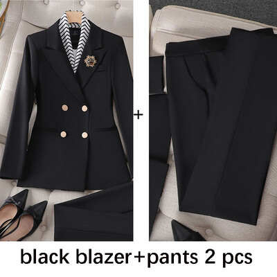 Sieviešu kostīmi Sarkans žakete + Bikses 2 dab. Biroja dāmai Svinīgs biznesa bikškostīms Balts Eleganti tērpi dāmai