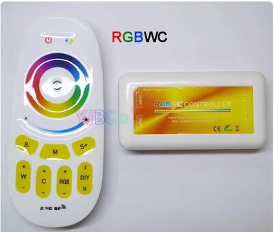 2.4G jutiklinis ekranas belaidis DC12-24V LED RGB RGBW valdiklis RF Control 18A nuotolinio valdymo pultelis