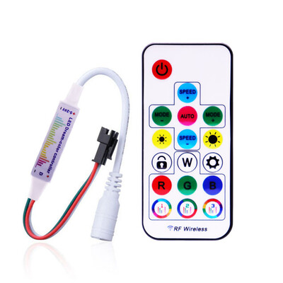 WS2812B WS2811 Bandă Led 17 Taste RF Pixeli Telecomanda Led Controler de muzică USB/DC Cu 358Moduri DC5-24V