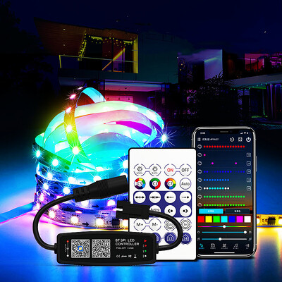 ZENGGE APP Pixel RGB Bluetooth zenevezérlő USB DC 5V 12V 24V WS2811 WS2812B SK6812 RGB RGBW címezhető LED szalaglámpához