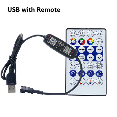 ZENGGE APP Pixel RGB Bluetoothi muusikakontroller USB DC 5V 12V 24V WS2811 WS2812B SK6812 RGB RGBW adresseeritava LED-ribavalgusti jaoks