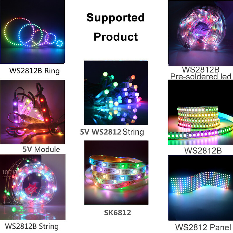 ZENGGE APP Pixel RGB Bluetoothi muusikakontroller USB DC 5V 12V 24V WS2811 WS2812B SK6812 RGB RGBW adresseeritava LED-ribavalgusti jaoks