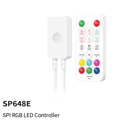 2,4G kaugjuhtimispuldi SP64XE kontrolleri komplekt SPI-pikslite või 5-kanalilise PWM LED-valgusriba jaoks COB DIM RGB RGBW CCT WS2812B SK6812 muusika BT 5V-24V