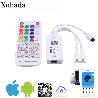 WS2811 WS2812B címezhető pixel RGB LED szalagfényvezérlő SP511E WiFi zene kettős kimenet Alexa Smart Voice APP Control