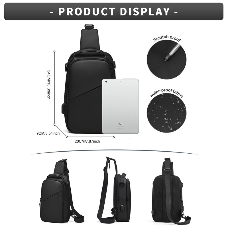 Vīriešu krūšu soma Viena plecu soma Fishion Crossbody soma, mazas jostas somas Krūškurvja soma atpūtai brīvā dabā sporta velosipēda mugursoma