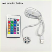 1 paar DC5V värvilist gradient LED RGB valgusplaati lüliti ja kaugjuhtimispuldiga.