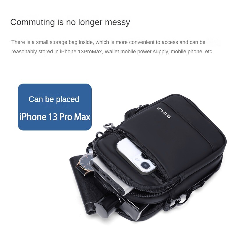 GOLF Új férfi táska egy válltáska Sport Crossbody táska Vízálló Oxford Canvas Fashion Kis hátizsák Divatcímke