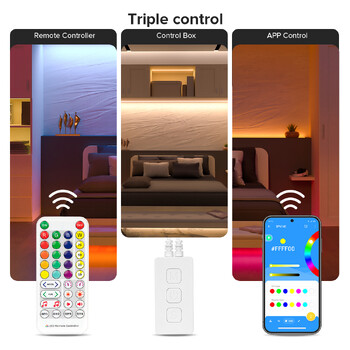 Bluetooth Music LED Controller RGB RGBW IR 38 πλήκτρα για 2835 5050 RGB RGBCW RGBWW LED Light Strip IOS Android App DC5V-24V