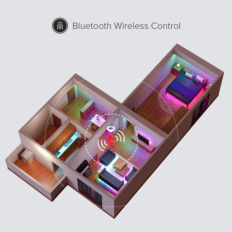 „Bluetooth“ muzikos LED valdiklis RGB RGBW IR 38 klavišai, skirti 2835 5050 RGB RGBCW RGBWW LED šviesos juosta IOS Android programa DC5V-24V