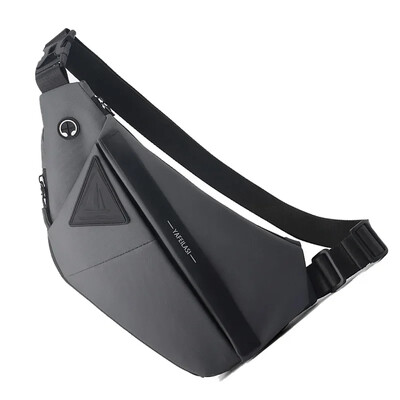 Pretaizdzīšanas krūšu somas Crossbody soma vīriešiem Messenger Bag Sling plecu soma Mobilais telefons Ūdensizturīgs soma Ceļojumu sporta somas