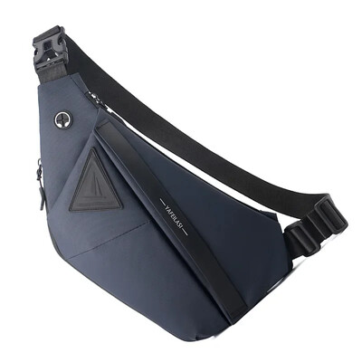 Pretaizdzīšanas krūšu somas Crossbody soma vīriešiem Messenger Bag Sling plecu soma Mobilais telefons Ūdensizturīgs soma Ceļojumu sporta somas