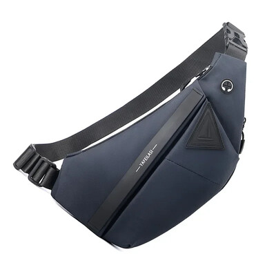 Pretaizdzīšanas krūšu somas Crossbody soma vīriešiem Messenger Bag Sling plecu soma Mobilais telefons Ūdensizturīgs soma Ceļojumu sporta somas