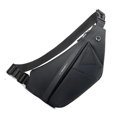 Pretaizdzīšanas krūšu somas Crossbody soma vīriešiem Messenger Bag Sling plecu soma Mobilais telefons Ūdensizturīgs soma Ceļojumu sporta somas