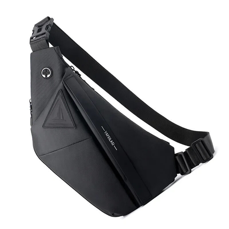 Pretaizdzīšanas krūšu somas Crossbody soma vīriešiem Messenger Bag Sling plecu soma Mobilais telefons Ūdensizturīgs soma Ceļojumu sporta somas