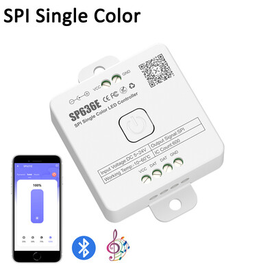 SP636E-SP639E SPI FCOB pikselių LED valdiklis SK6812 WS2814 RGBW WS2812B RGB šviesos juostelė Bluetooth muzika IOS Android 2.4G 5V-24V