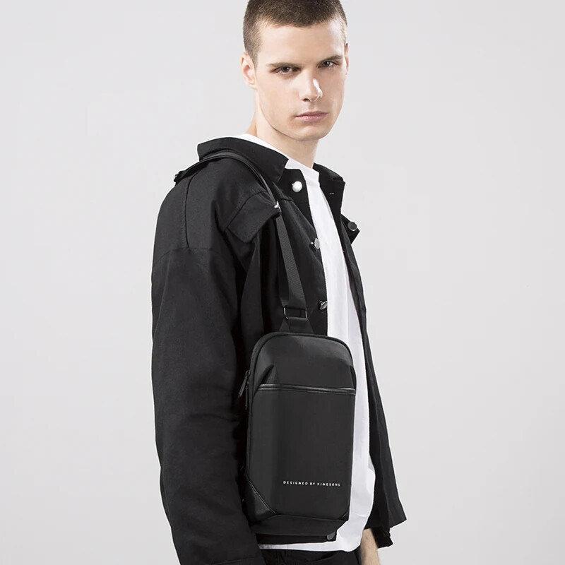 Geantă de umăr Kingsons antifurt pentru piept Genți de umăr cu sling, impermeabile, pentru călătorie scurtă, geantă pentru navetiști, City Walk, geantă pentru om.