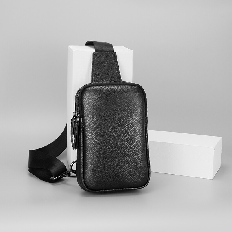 Geantă mică pentru bărbați din piele, geantă pentru umăr, geantă pentru femei, rucsac pentru piept, pentru pescuit, călătorie, drumeții, rucsacuri, sporturi în aer liber