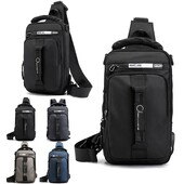 Muška remenska torba preko ramena Protuprovalna prsa i ramena Messenger ruksak USB priključak