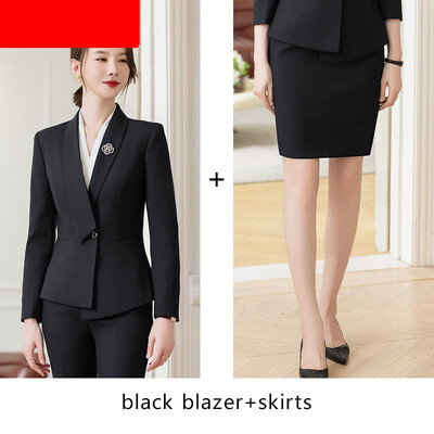 Yitimuceng formalne radne hlače Ženska odijela 2023. Novi korejski uredski ženski jednobojni tanak sako dugih rukava Dvodijelni komplet hlača s olovkom