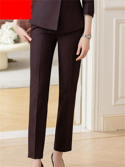 Yitimuceng formalne radne hlače Ženska odijela 2023. Novi korejski uredski ženski jednobojni tanak sako dugih rukava Dvodijelni komplet hlača s olovkom