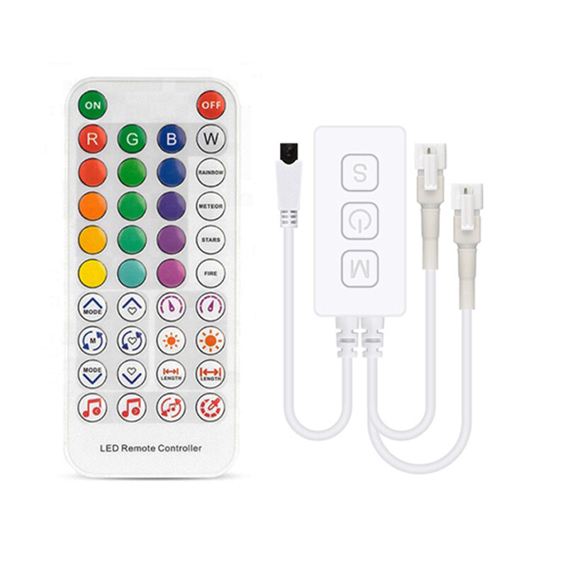 Bluetoothi muusika LED-ribakontroller SP611E IR38 klahvid Kaugjuhtimisrakendus USB/DC jaoks WS2812B WS2811 Adresseeritav LED-valgustus DC5V-24V
