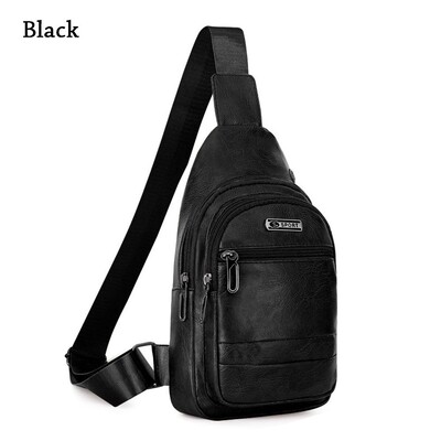 Modne muške torbe, kožna remen, torba s patentnim zatvaračem, torba za prsa i rame preko ramena