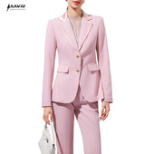 NAVIU dviejų dalių komplektai, moteriški kostiumai, 2024 m. Naujas rudens temperamentas, vienaeilis švarkelis Tvirtas laisvalaikio pieštuko formos kelnių kostiumai darbo drabužiams