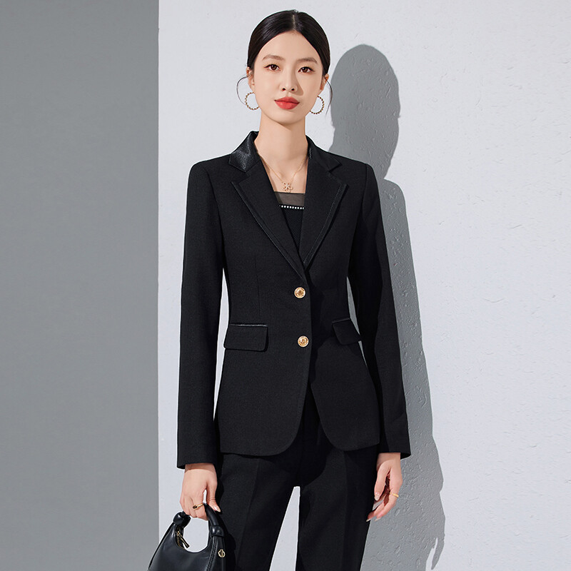 NAVIU dviejų dalių komplektai, moteriški kostiumai, 2024 m. Naujas rudens temperamentas, vienaeilis švarkelis Tvirtas laisvalaikio pieštuko formos kelnių kostiumai darbo drabužiams