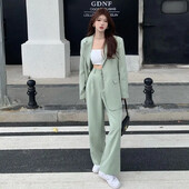 Sako i dvodijelni kompleti Hlače za žene Zelene hlače Odijela Odijela Vrećasti ženski set od 2 hlače Veleprodaja Besplatna dostava po mjeri