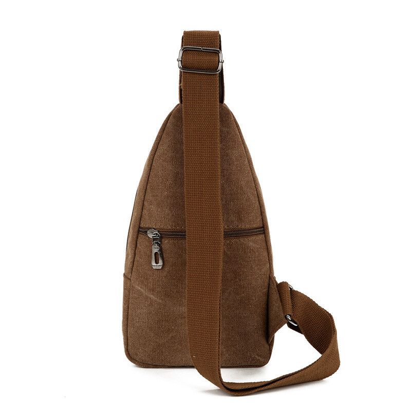 Augstas kvalitātes āra vīriešu krūšu soma Vintage Canvas Crossbody Soma vīriešiem Ikdienas plecu soma Lielas ietilpības slinga soma