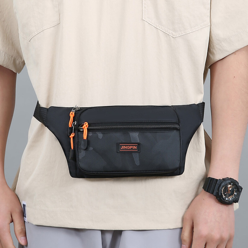 Geantă de piept pentru bărbați Pachet mic de portofoliu ultraușor cu clapă pentru bărbați Geantă de talie cu mai multe straturi pentru sporturi în aer liber Genți crossbody pentru antrenament