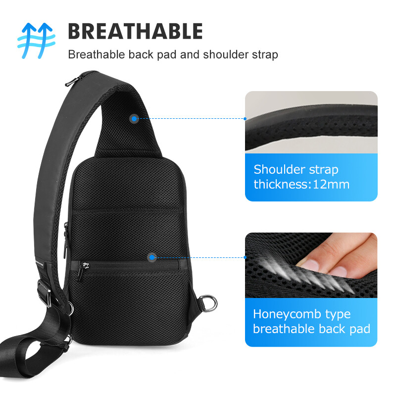 MARKK RYDEN Melltáska Férfi több zsebbel Férfi táskák Vállal keresztezett 9,7 hüvelykes iPadhez