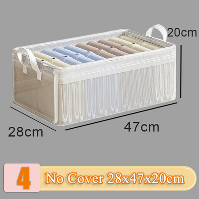 Salokāmu apģērbu organizators Caurspīdīga skapja glabāšanas kaste apakšveļas zeķēm Nerūsējošā tērauda rāmja skapja uzglabāšanas kaste
