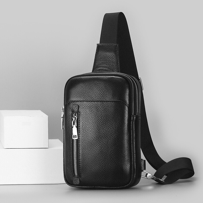 Mala torbica od prave kože za muškarce i žene, putna prsa preko ramena za sportove na otvorenom