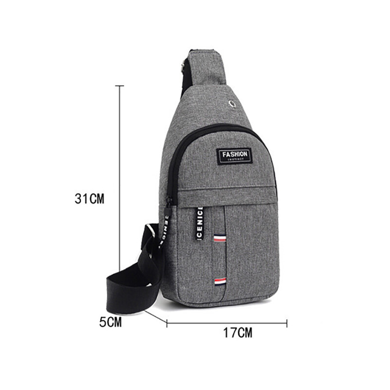 2023. gada jauna krūšu soma Jauna, vienkārša neilona modes ūdensizturīga viena pleca soma