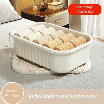 Čvrsta prekrivena kutija za pohranu 1 paket Kutija za pohranu u kućanstvu Alat za pohranu Otporan na prašinu s poklopcem Plastična kutija s materijalom za pokrivanje