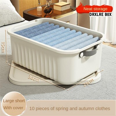 Čvrsta prekrivena kutija za pohranu 1 paket Kutija za pohranu u kućanstvu Alat za pohranu Otporan na prašinu s poklopcem Plastična kutija s materijalom za pokrivanje