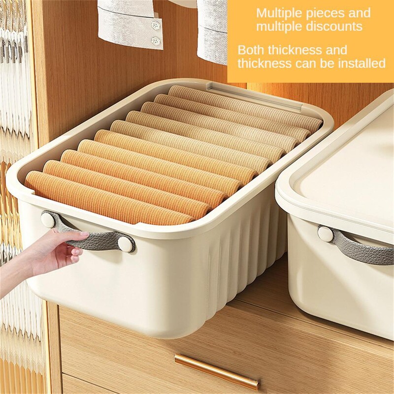 Čvrsta prekrivena kutija za pohranu 1 paket Kutija za pohranu u kućanstvu Alat za pohranu Otporan na prašinu s poklopcem Plastična kutija s materijalom za pokrivanje