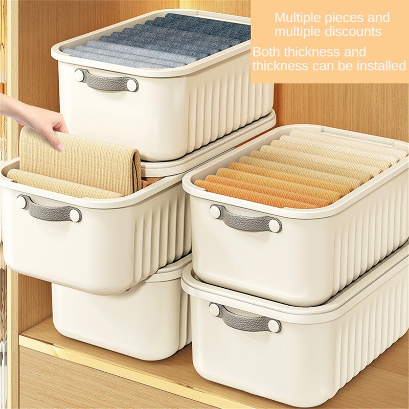 Čvrsta prekrivena kutija za pohranu 1 paket Kutija za pohranu u kućanstvu Alat za pohranu Otporan na prašinu s poklopcem Plastična kutija s materijalom za pokrivanje