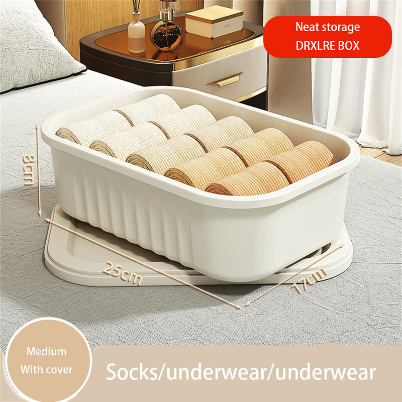 Čvrsta prekrivena kutija za pohranu 1 paket Kutija za pohranu u kućanstvu Alat za pohranu Otporan na prašinu s poklopcem Plastična kutija s materijalom za pokrivanje