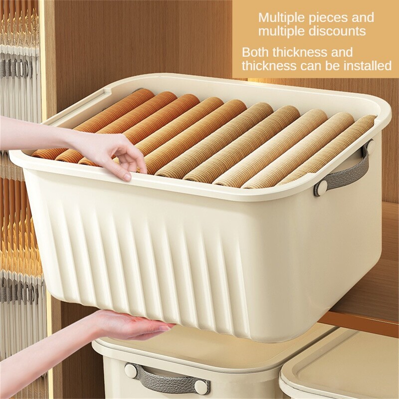 Čvrsta prekrivena kutija za pohranu 1 paket Kutija za pohranu u kućanstvu Alat za pohranu Otporan na prašinu s poklopcem Plastična kutija s materijalom za pokrivanje