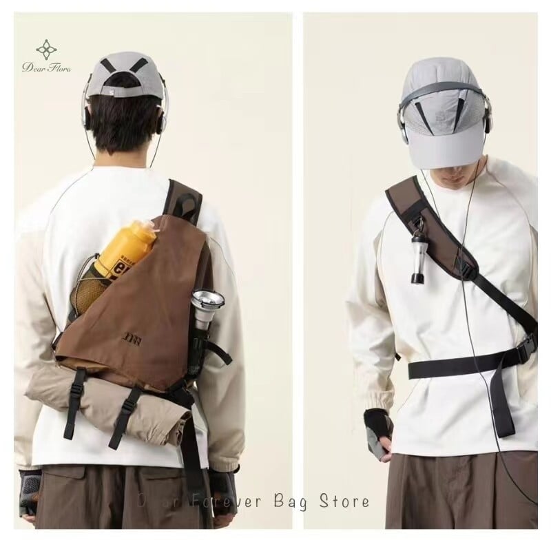 Jauna Y2k pārnēsājama viegla neilona Crossbody soma Moderna mugursoma ceļojumu plecu soma ikdienišķa mugursoma āra sporta unisex krūšu somām