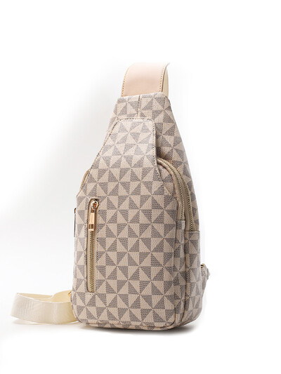 Vintage torba za prsa od umjetne kože za muškarce, muška putna torbica preko ramena s više džepova, ruksak s patentnim zatvaračem